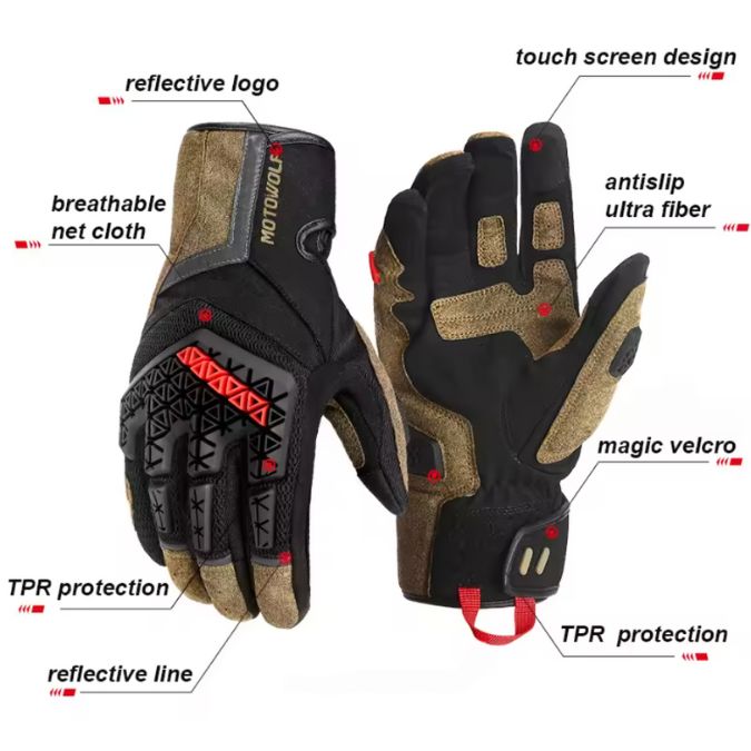 Motowolf Urban Oxford Gloves - Specs