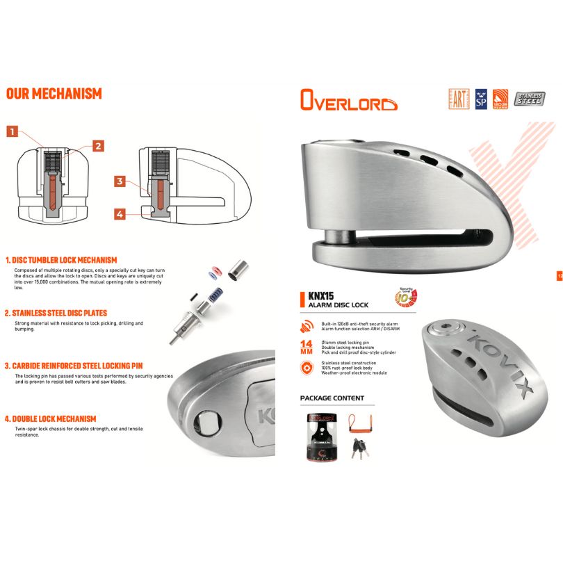 Kovix Alarm Disc Lock 15 mm