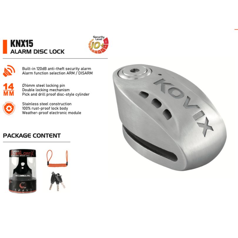 Kovix Alarm Disc Lock 15 mm