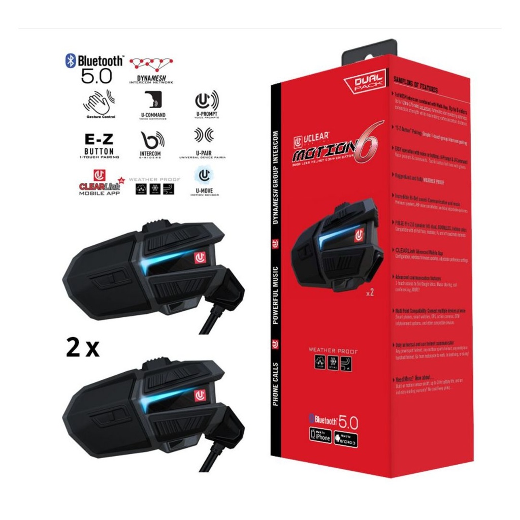 Uclear Motion 6 Mesh Bluetooth - Dual Kit