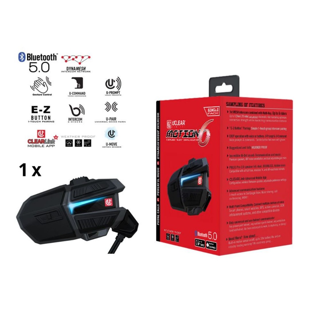 Uclear Motion 6 Mesh Bluetooth Intercom