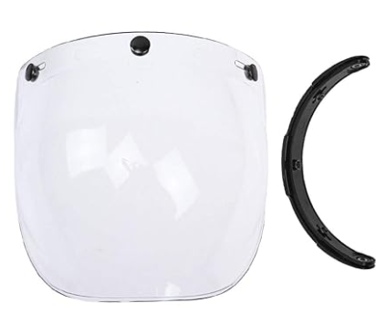 Indian Open Face Bubble Visor Clear