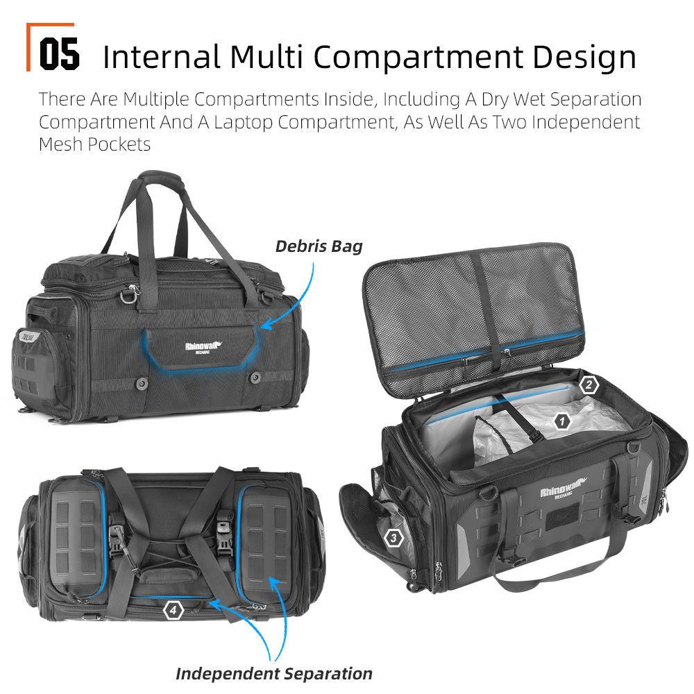 Rhinowalk Mechanic Motorcycle Touring Seat Bag 70L