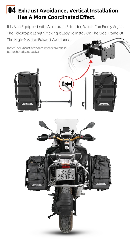 Rhinowalk Mechanic -35l Quick release side bag