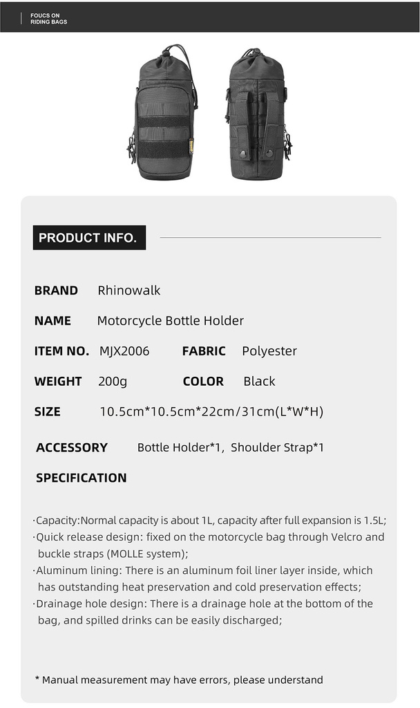 Rhinowalk Insulated Drink holder