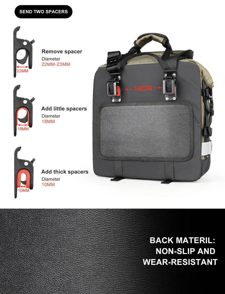 Rhinowalk 20L Motorcycle side bag