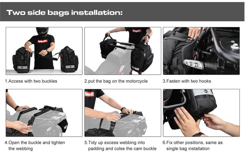 Rhinowalk 20L Motorcycle side bag