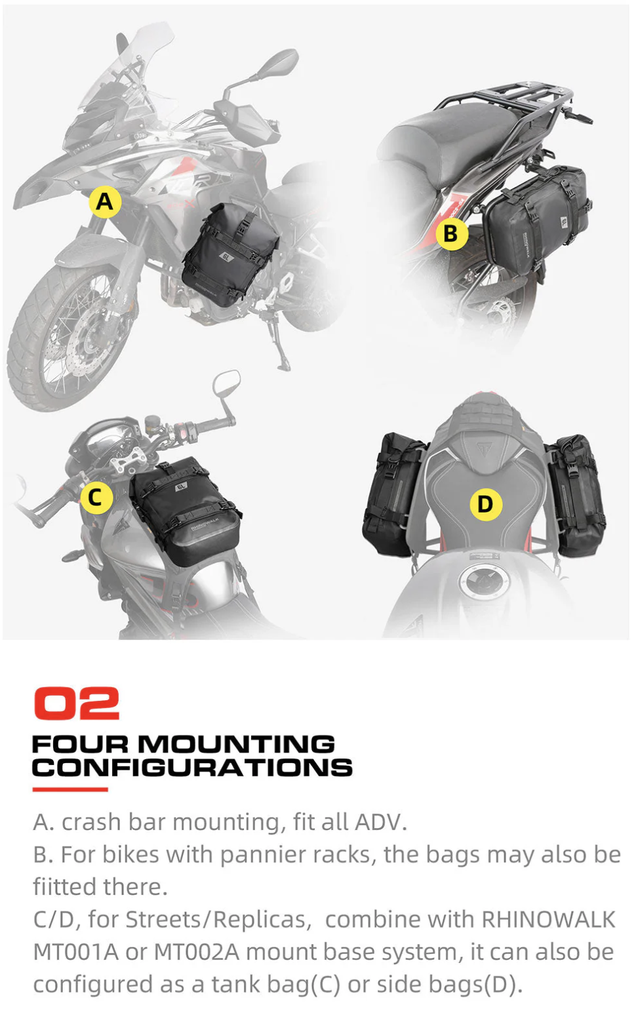 Rhinowalk 6L Waterproof crash bar bags