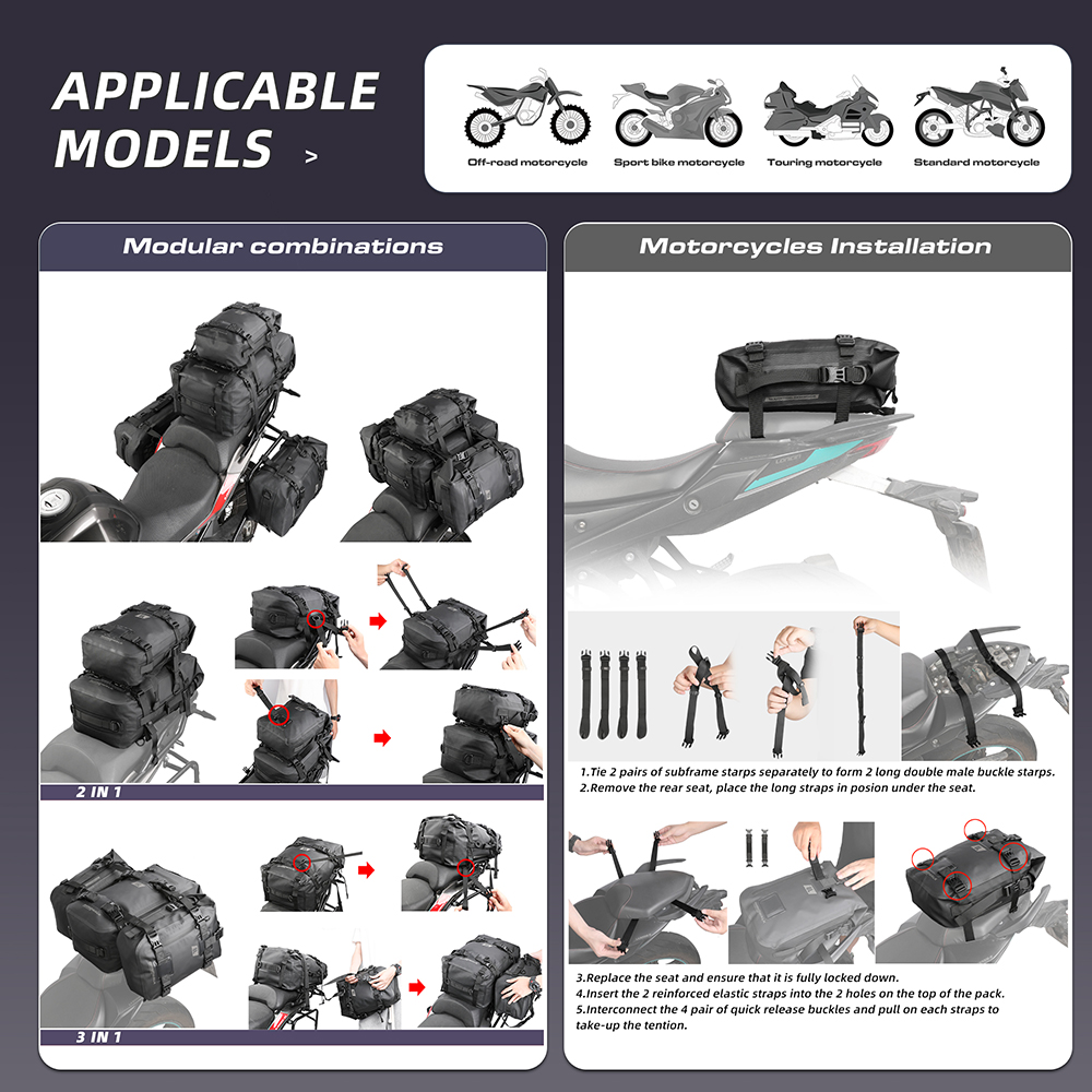 Rhinowalk 8L Waterproof crash bar bags