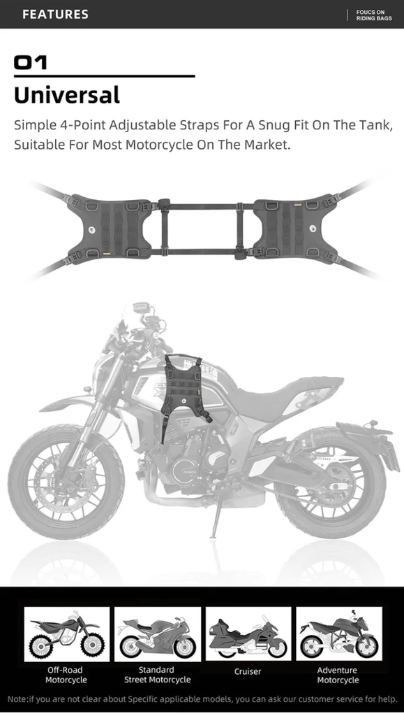 Rhinowalk Tank Base Mounting for tank bag