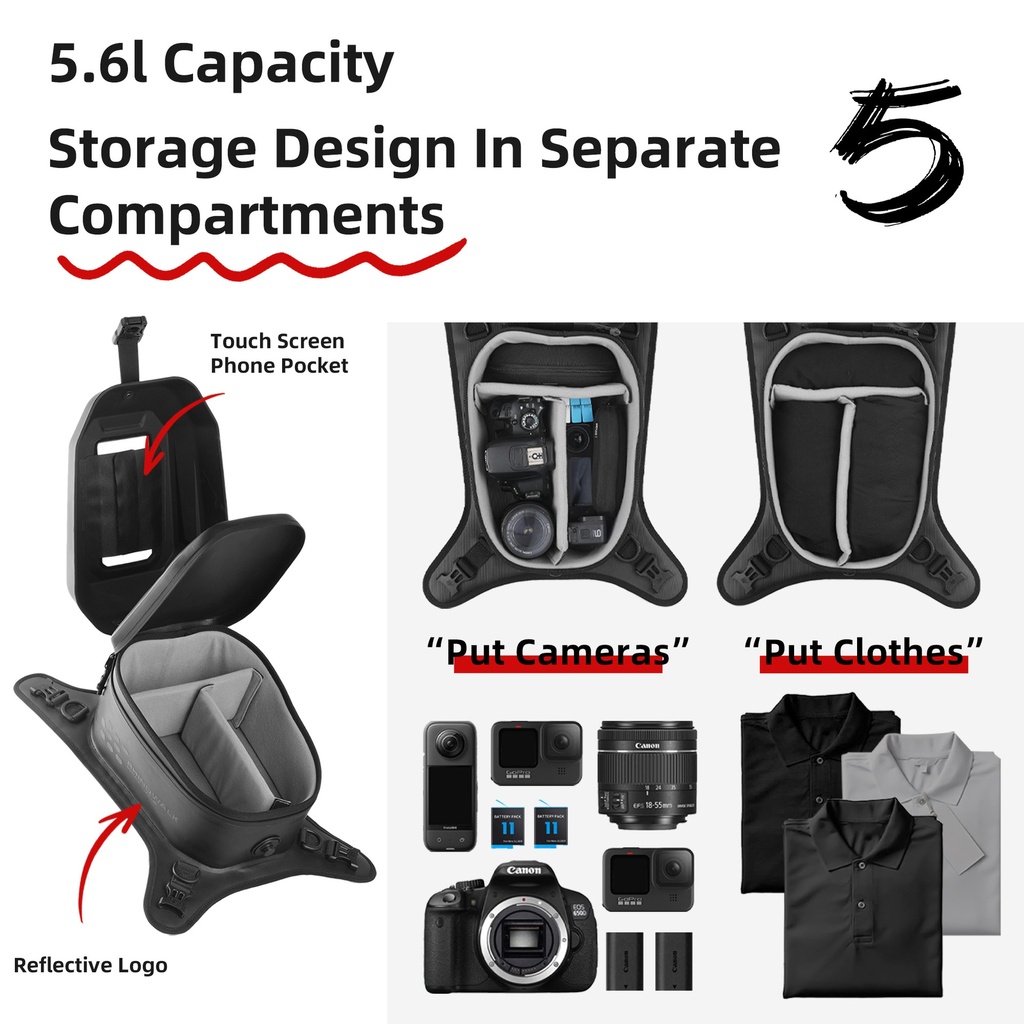 Rhinowalk 5.6l Waterproof Tank Bag