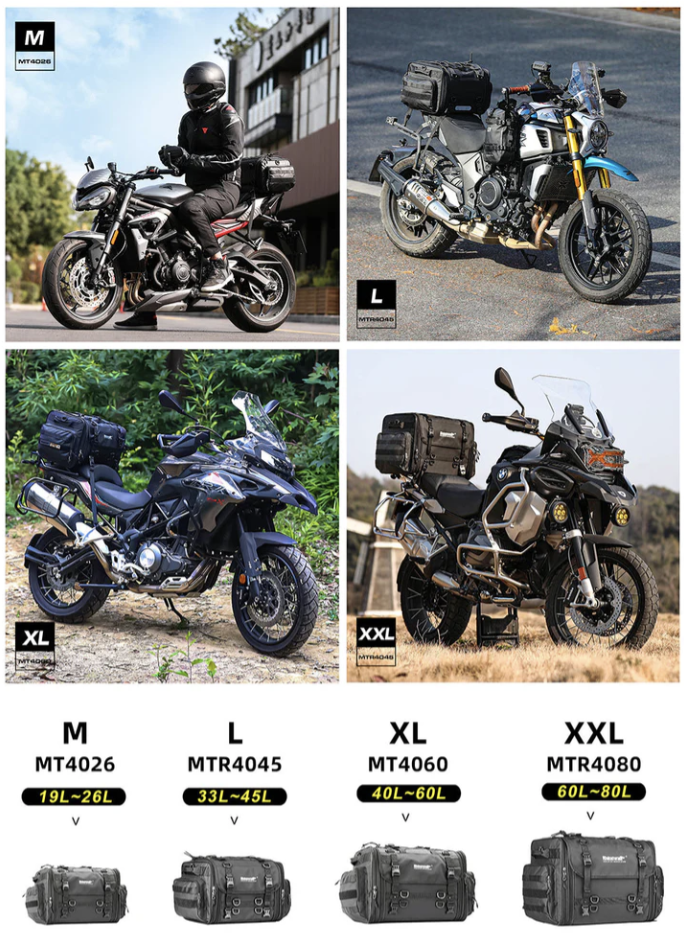 Rhinowalk 33-45L Tail  bag with expandable