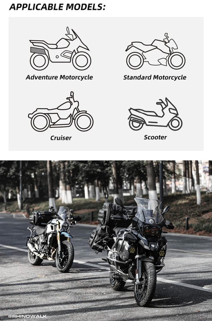 Rhinowalk 33-45L Tail  bag with expandable