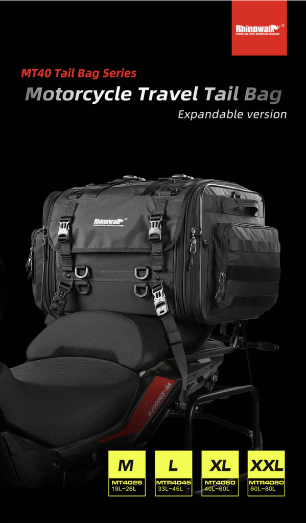 Rhinowalk 33-45L Tail  bag with expandable
