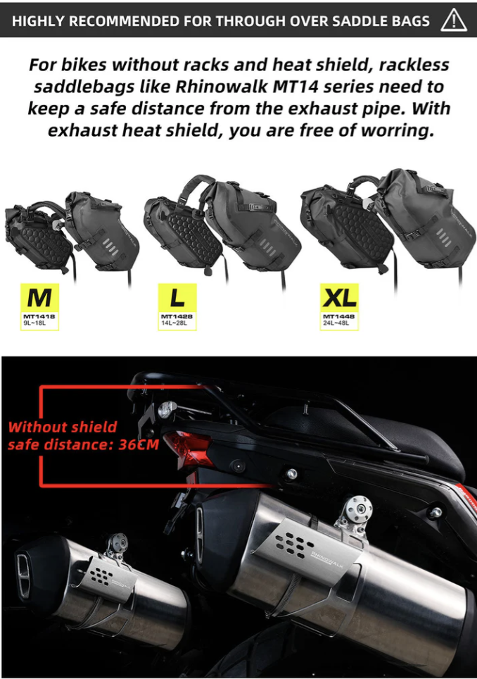 Rhinowalk Motorcycle waterproof Pannier Side Bags 9L - 18L