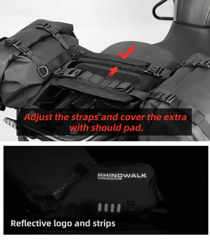 Rhinowalk Motorcycle waterproof Pannier Side Bags 9L - 18L