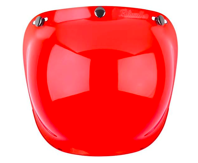 Indian Open Face Bubble Visor Red