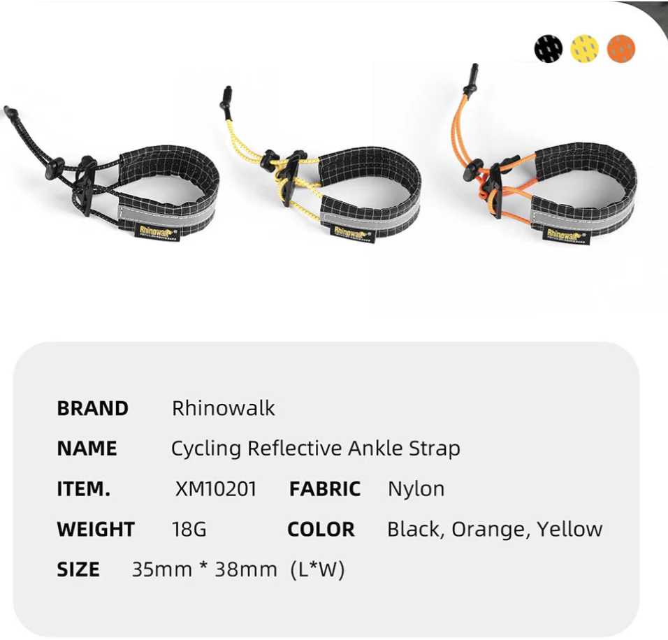 Rhinowalk XM10201BK Cycling Reflective Ankl Strap