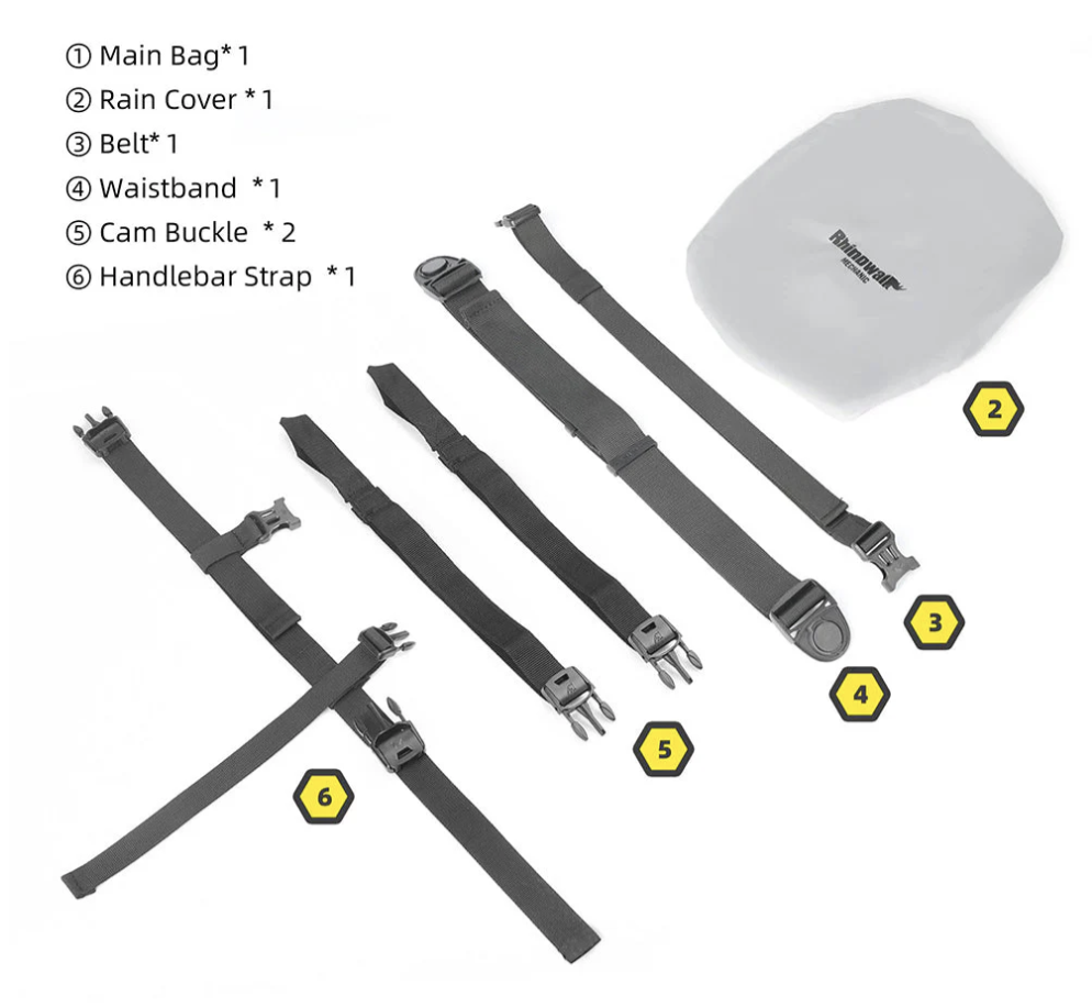 Rhinowalk MJX2008WT 2.4L Motorcycle Tank Bag – Leg & Waist Bag Waterproof