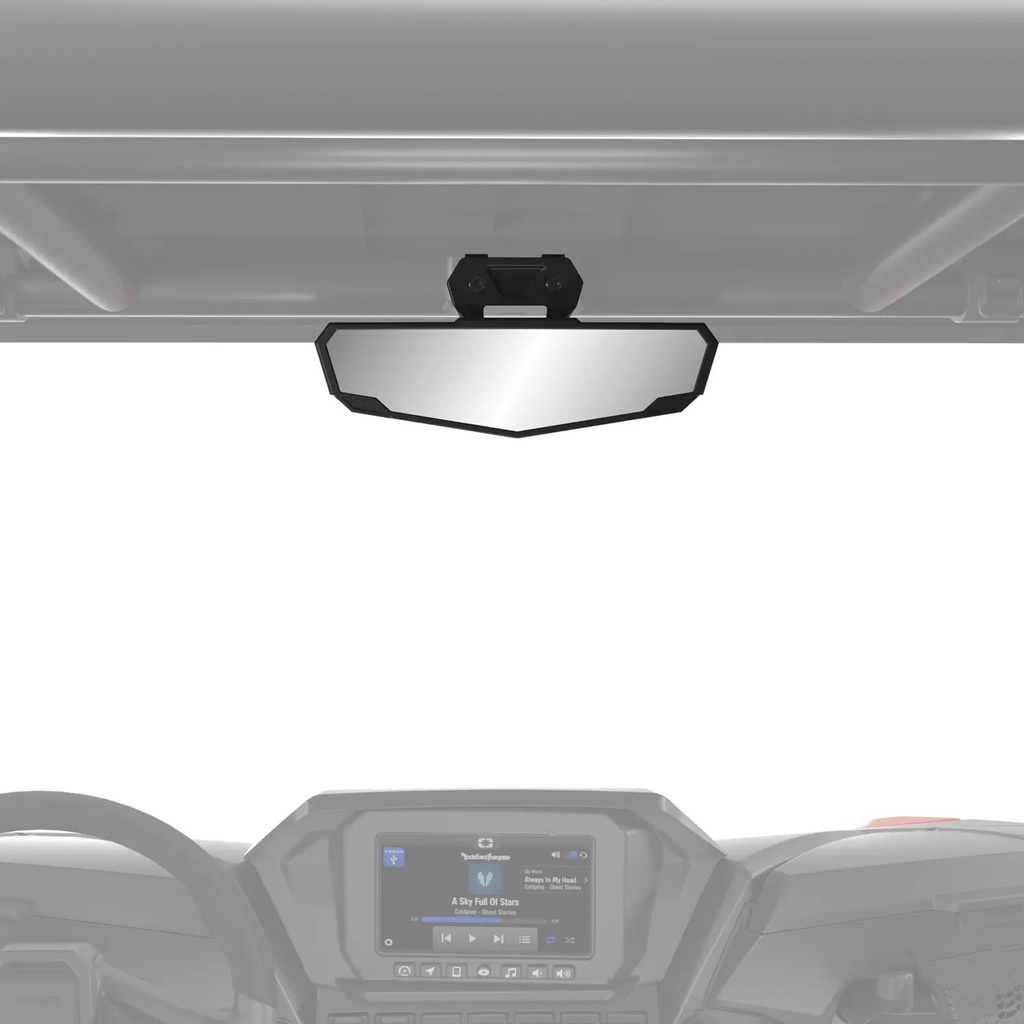 Polaris ROPS Mounted Rear View Premium Convex Mirror for RZR