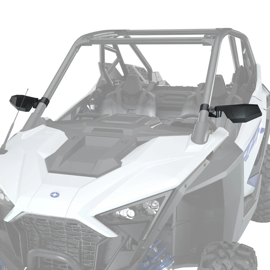 Polaris ROPS Mounted Side View Adjustable Folding Mirrors for RZR, Set of 2