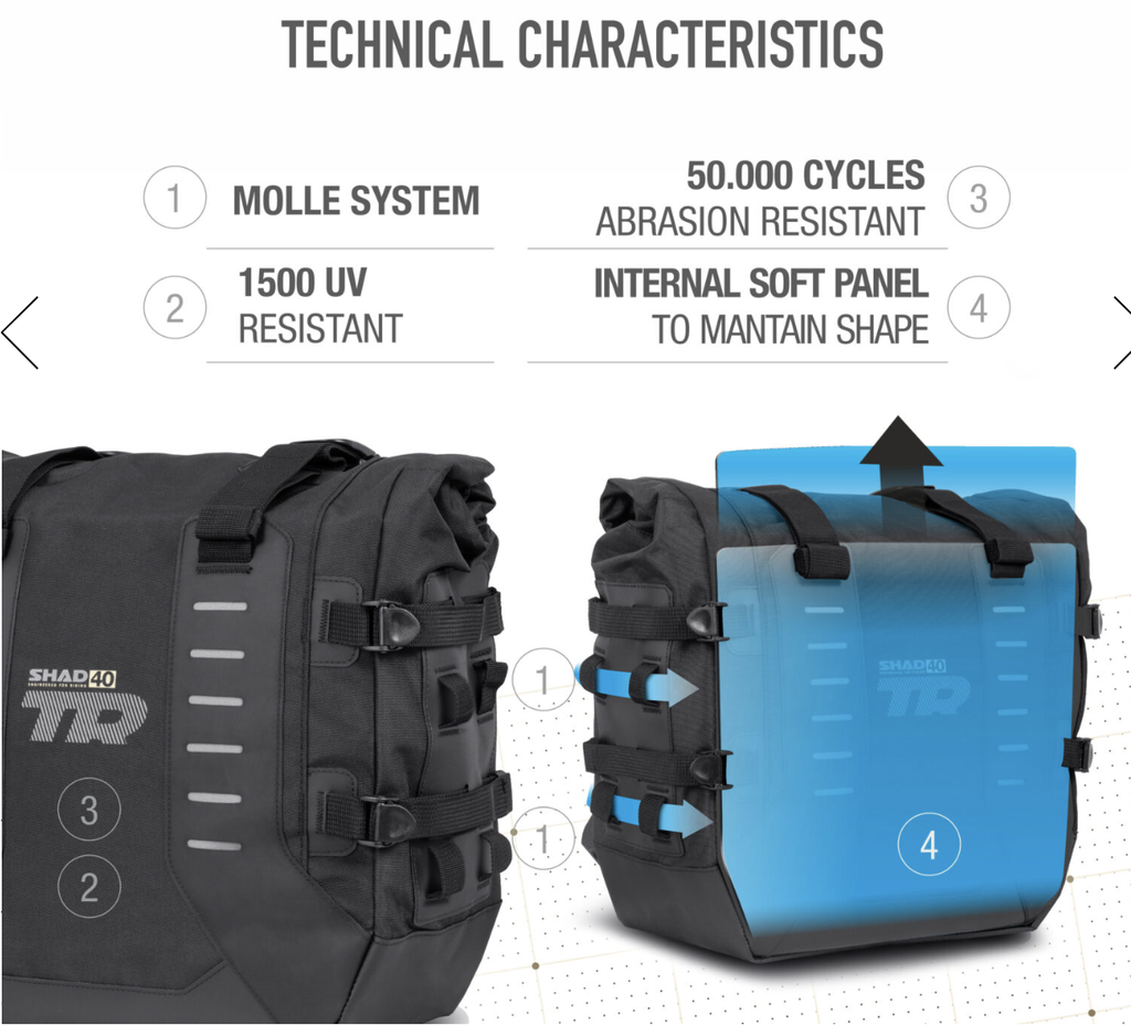 SHAD ADVENTURE TERRA SADDLEBAGS TR40