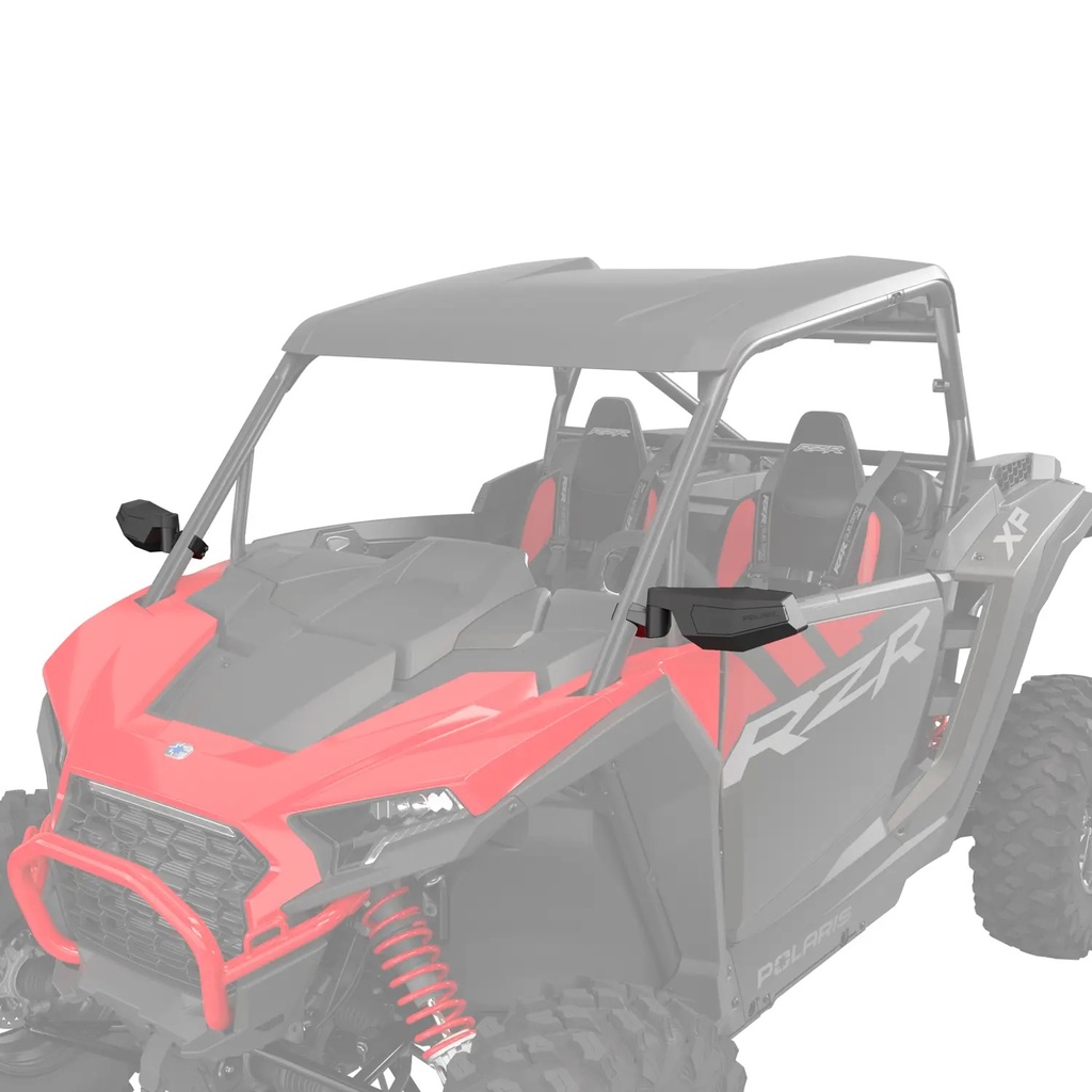 Polaris ROPS Mounted Side View Adjustable Folding Mirrors for RZR, Set of 2