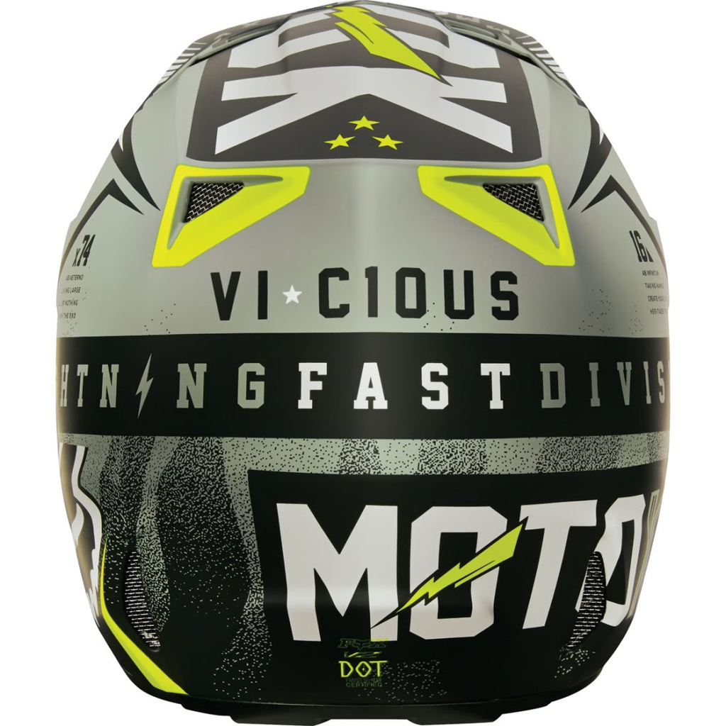 Fox V2 Vicious Helmet Gloss Ece