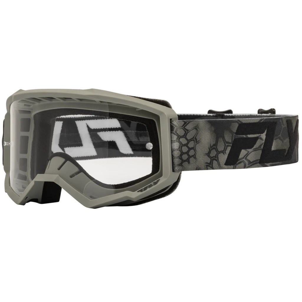 Fly Racing Youth Focus SE Kryptek Goggle with Clear Lens