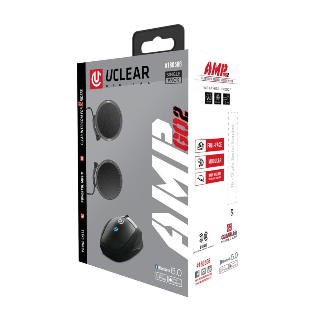 Uclear AMP Go 2 Bluetooth Intercom