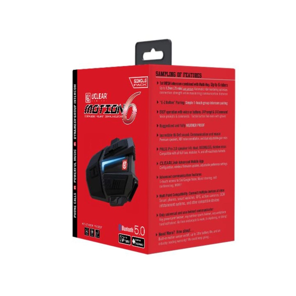 Uclear Motion 6 Mesh Bluetooth Intercom
