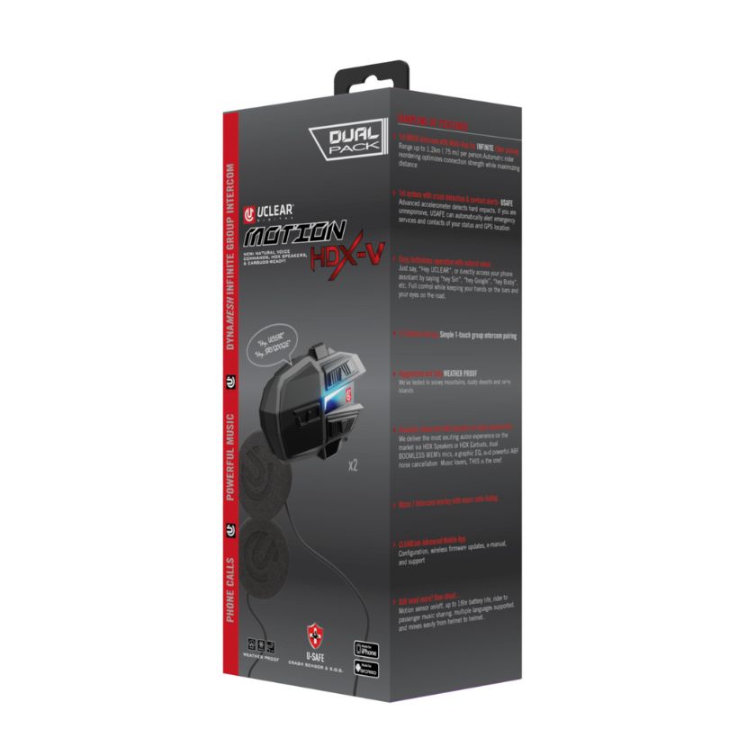Uclear Motion HDX-V Mesh Bluetooth intercom - Dual Kit