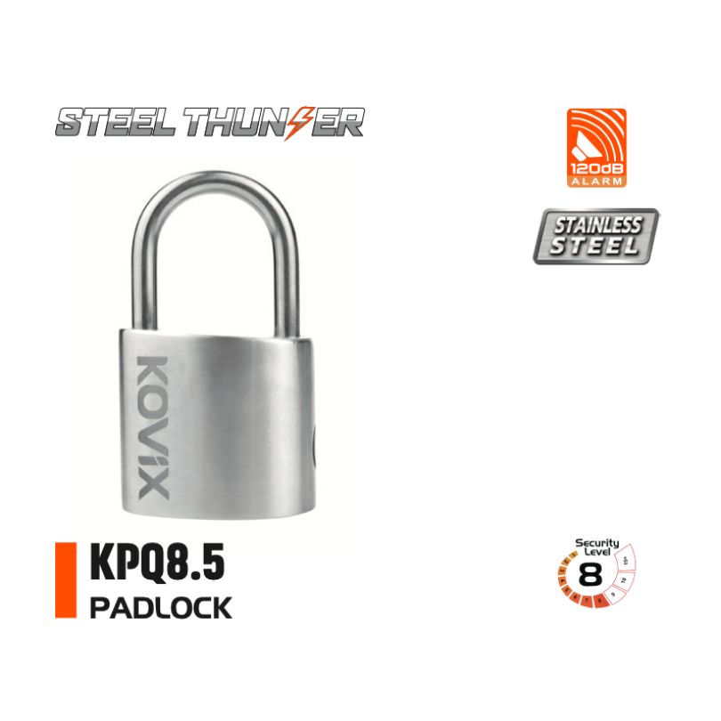 Kovix KPQ8.5 Alarm Padlock
