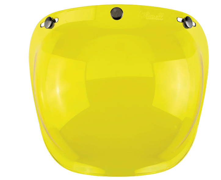Indian Open Face Bubble Visor Yellow