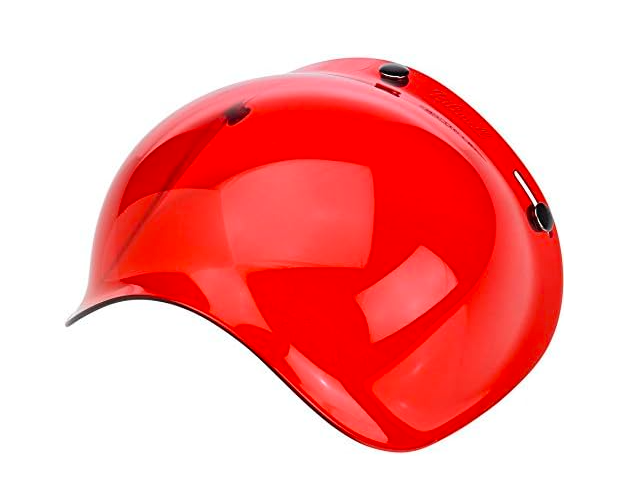 Indian Open Face Bubble Visor Red