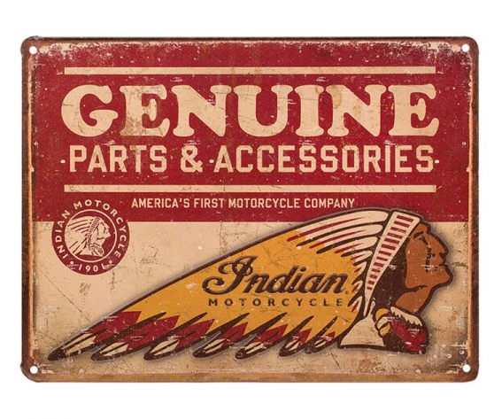 Indian Genuine Parts Accessories Sign