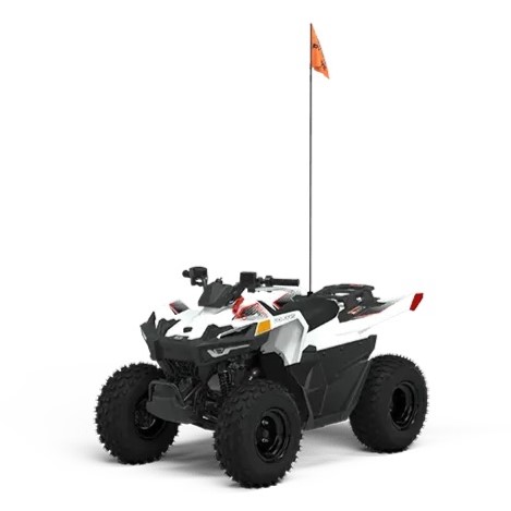 2023 Polaris Outlaw 70 EFI - Bright White and Indy Red