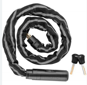 [AB-ROCK-LCXR0100] Rock Bicycle Lock Chain With Key