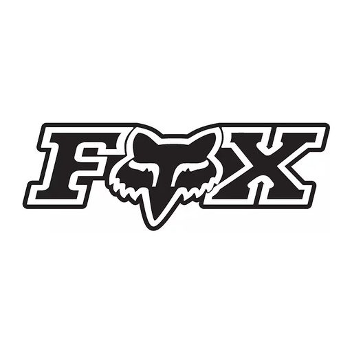 [FX-14346-001-NS] Fox 360 Sticker- 8 Inch Black