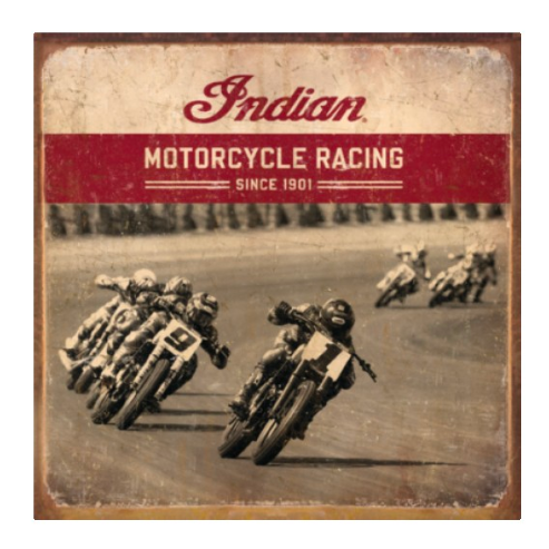 [PO-2868949] Indian Racer Metal Sign