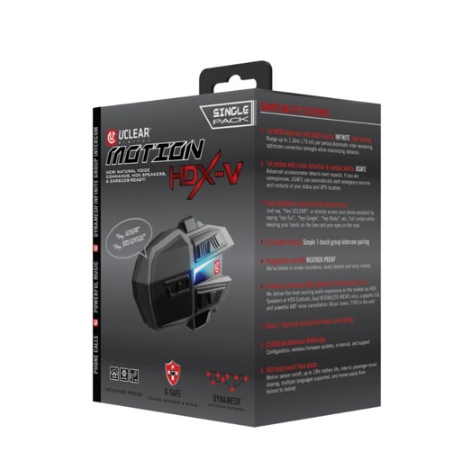 [BIT-180512-MOTIONHDX] Uclear Motion HDX-V Mesh Bluetooth Intercom