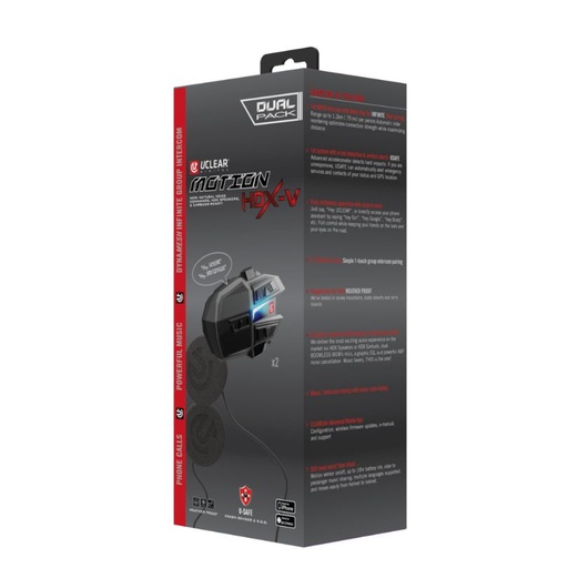 [BIT-180513-MOTIONHDX-D] Uclear Motion HDX-V Mesh Bluetooth intercom - Dual Kit